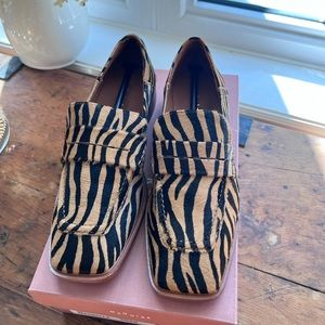 Maguire Tiger Stripe Calf Hair Loafers - Size 38